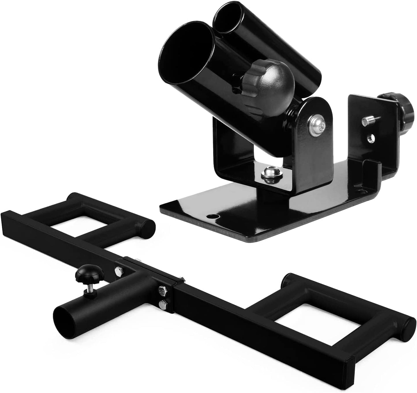 Deluxe T-Bar Row Platform – Full 360° Swivel & Easy to Install – Fits 1” Standard and 2” Olympic Bars (8. Black - T-Bar Row Platform + Lock Jaw 1Inch & 2Inch)