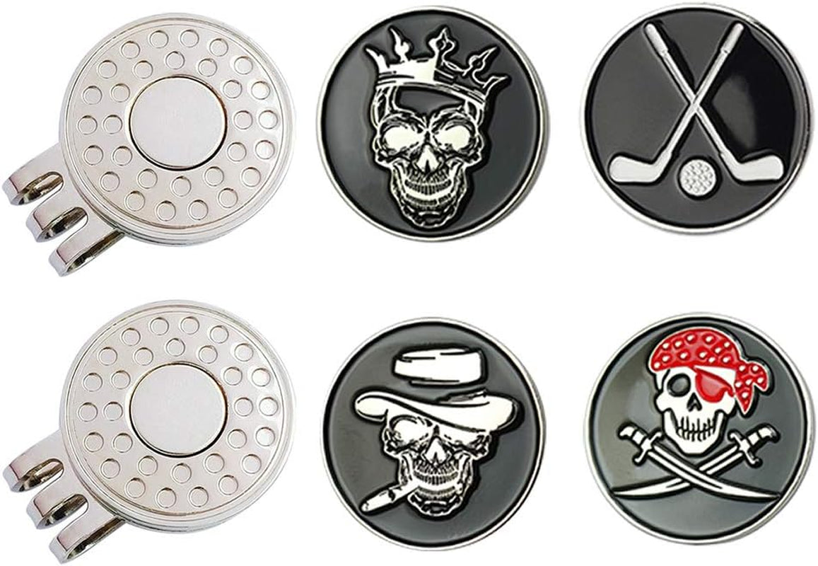 Golf Ball Markers with Hat Clips Value Sets for Men Women Golfer, Removable Attaches Easily to Golf Cap Premium Gifts