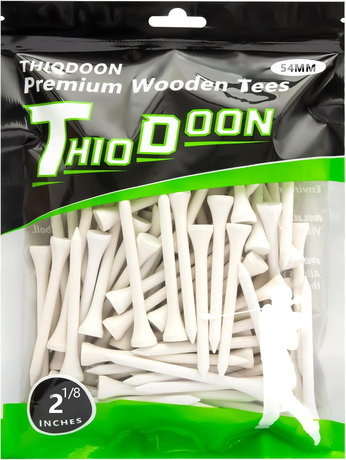 Golf Tees Professional Natural Wood Golf Tees Pack of 100, Golfing Tees Multiple Colors Size 3-1/4 Inch, 2-3/4 Inch or 2-1/8 Inch, Tall Golf Tees Bulk Reduce Side Spin and Friction