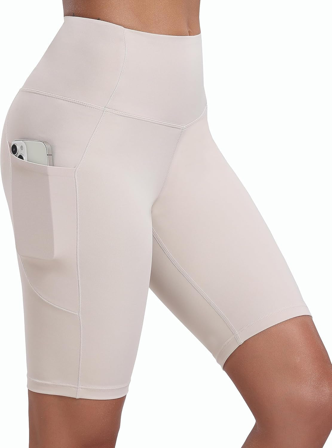Women'S Short Yoga Side Pockets High Waist Workout Running Shorts