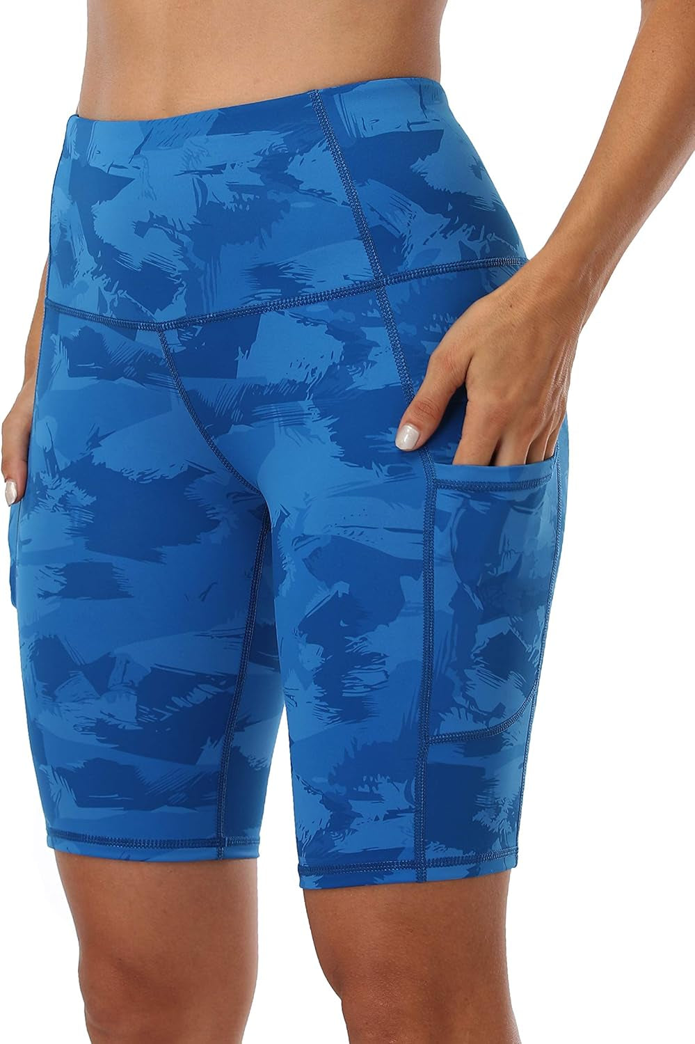 Women'S Short Yoga Side Pockets High Waist Workout Running Shorts