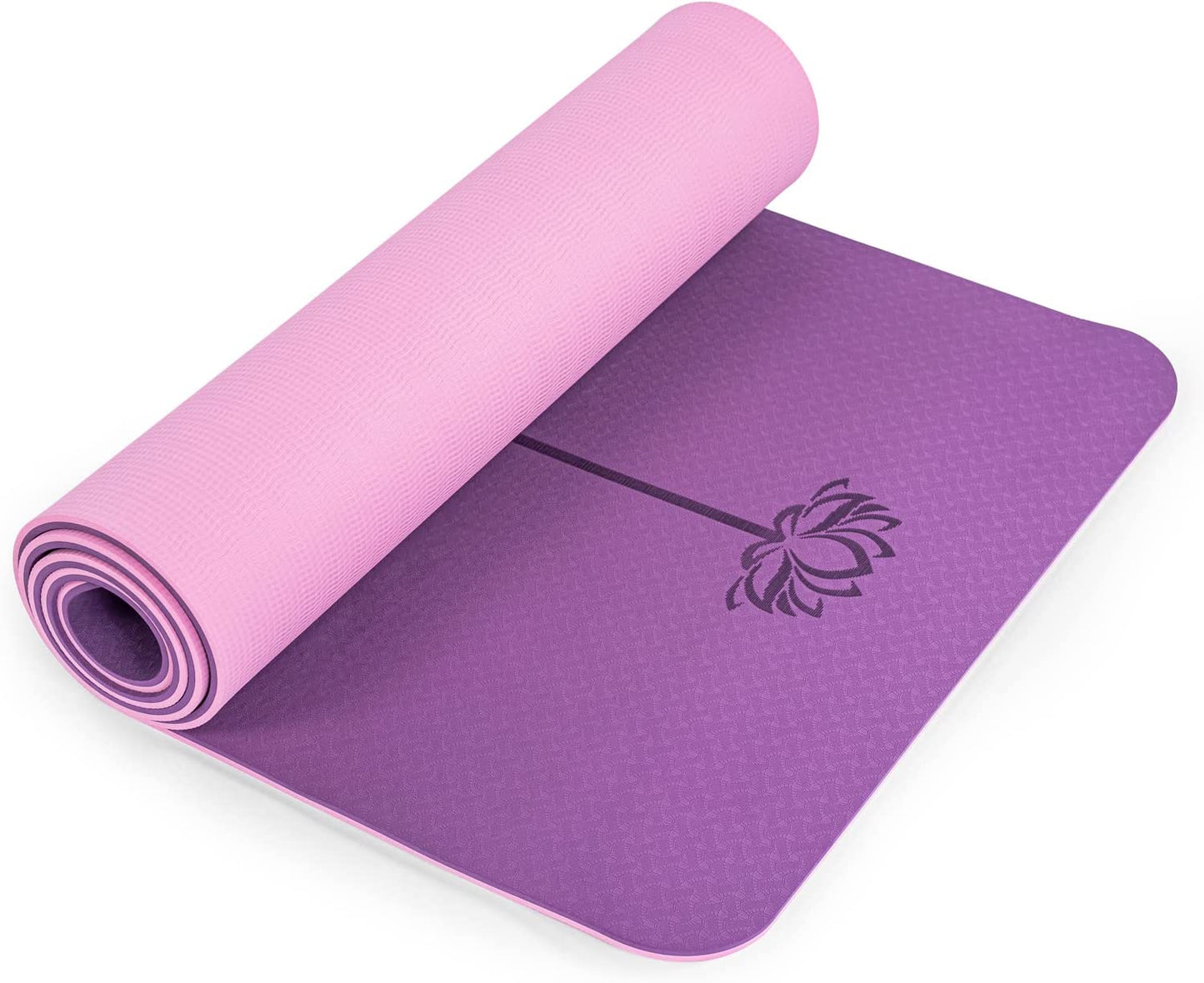 Yoga Mat Extra Thick 1/3'' & 2/5" Non Slip Yoga Mats for Women Eco Friendly TPE Fitness Exercise Mat with Carrying Sling & Storage Bag