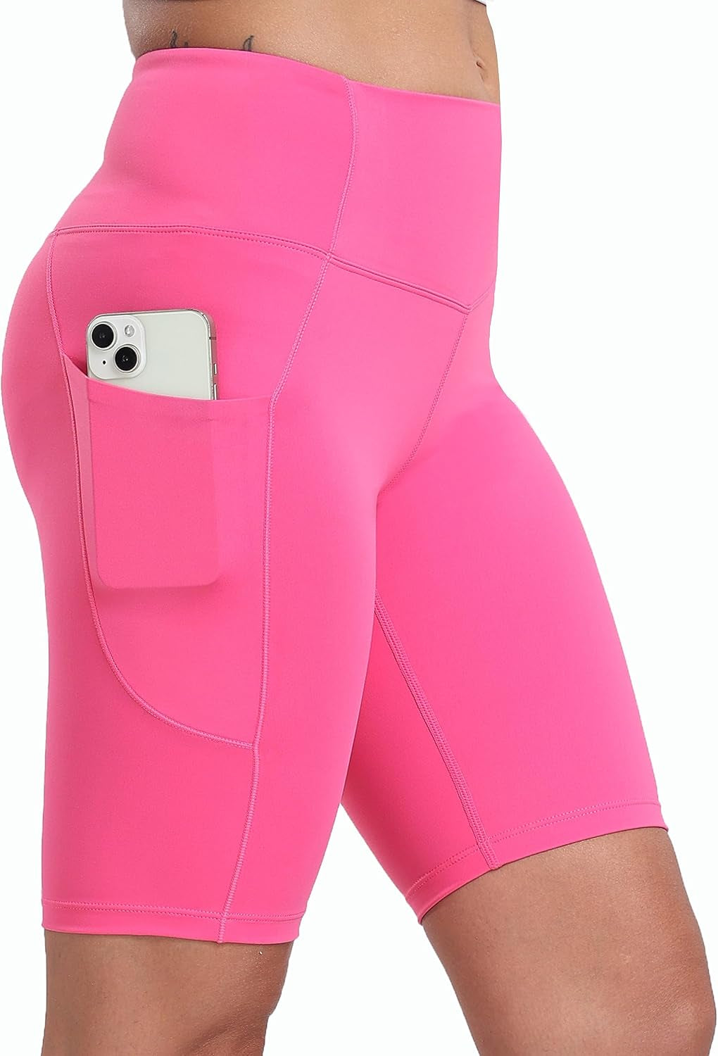 Women'S Short Yoga Side Pockets High Waist Workout Running Shorts