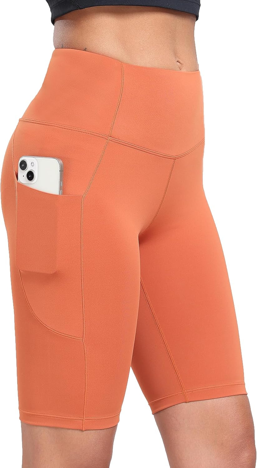 Women'S Short Yoga Side Pockets High Waist Workout Running Shorts