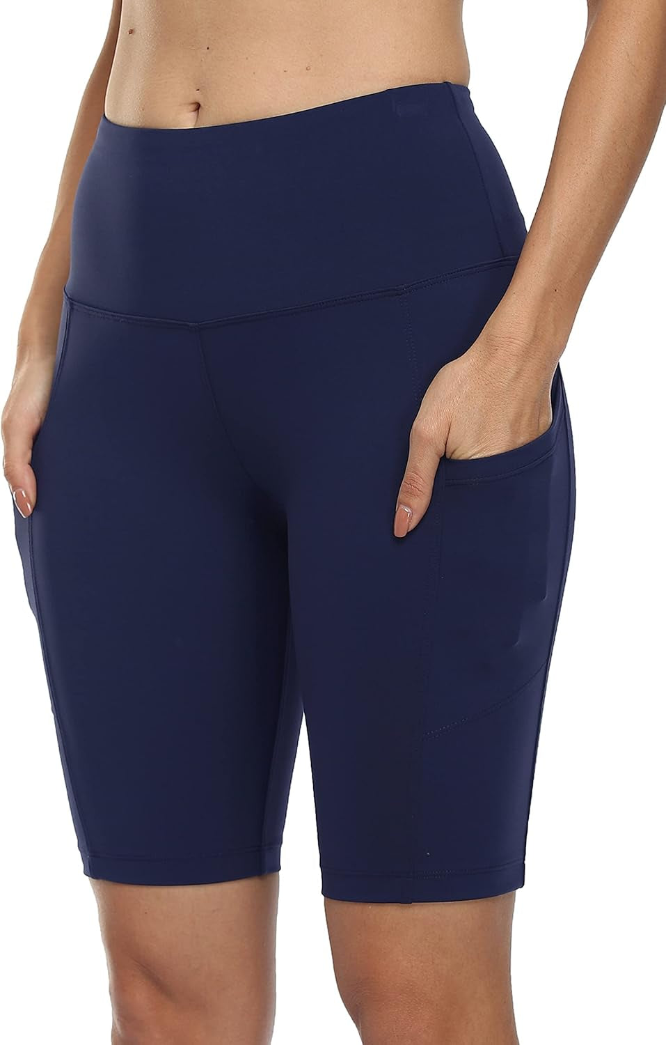 Women'S Short Yoga Side Pockets High Waist Workout Running Shorts