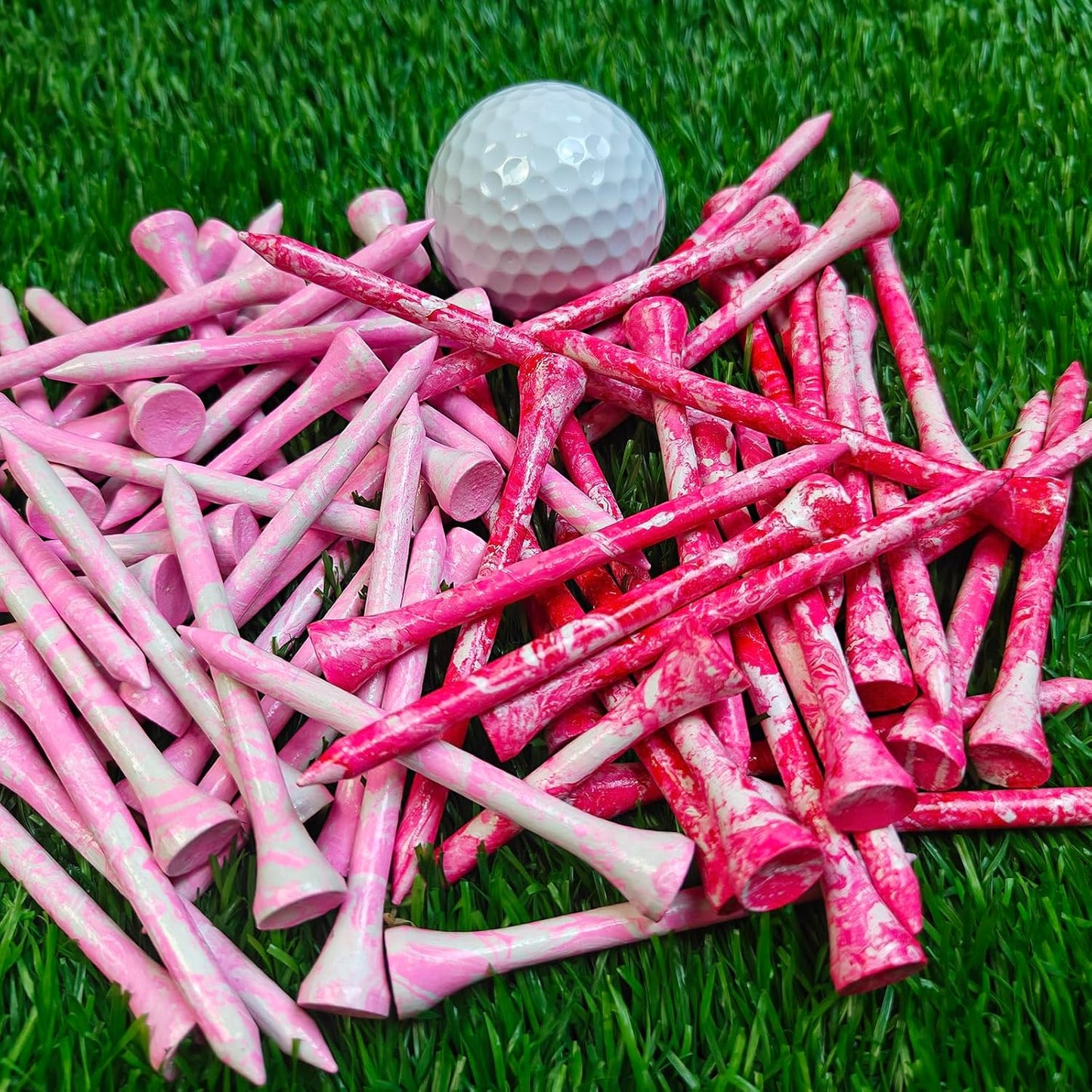 Bamboo Golf Tees Wood|Professional Multiple Colors Golf Tees 3-1/4,2-3/4,2-1/8 Inch Pack of 50/100|Golf Tee in Package