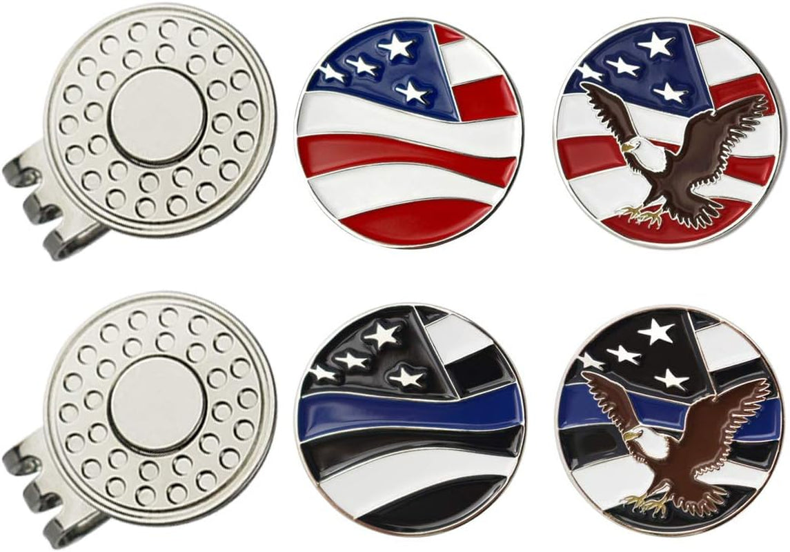 Golf Ball Markers with Hat Clips Value Sets for Men Women Golfer, Removable Attaches Easily to Golf Cap Premium Gifts