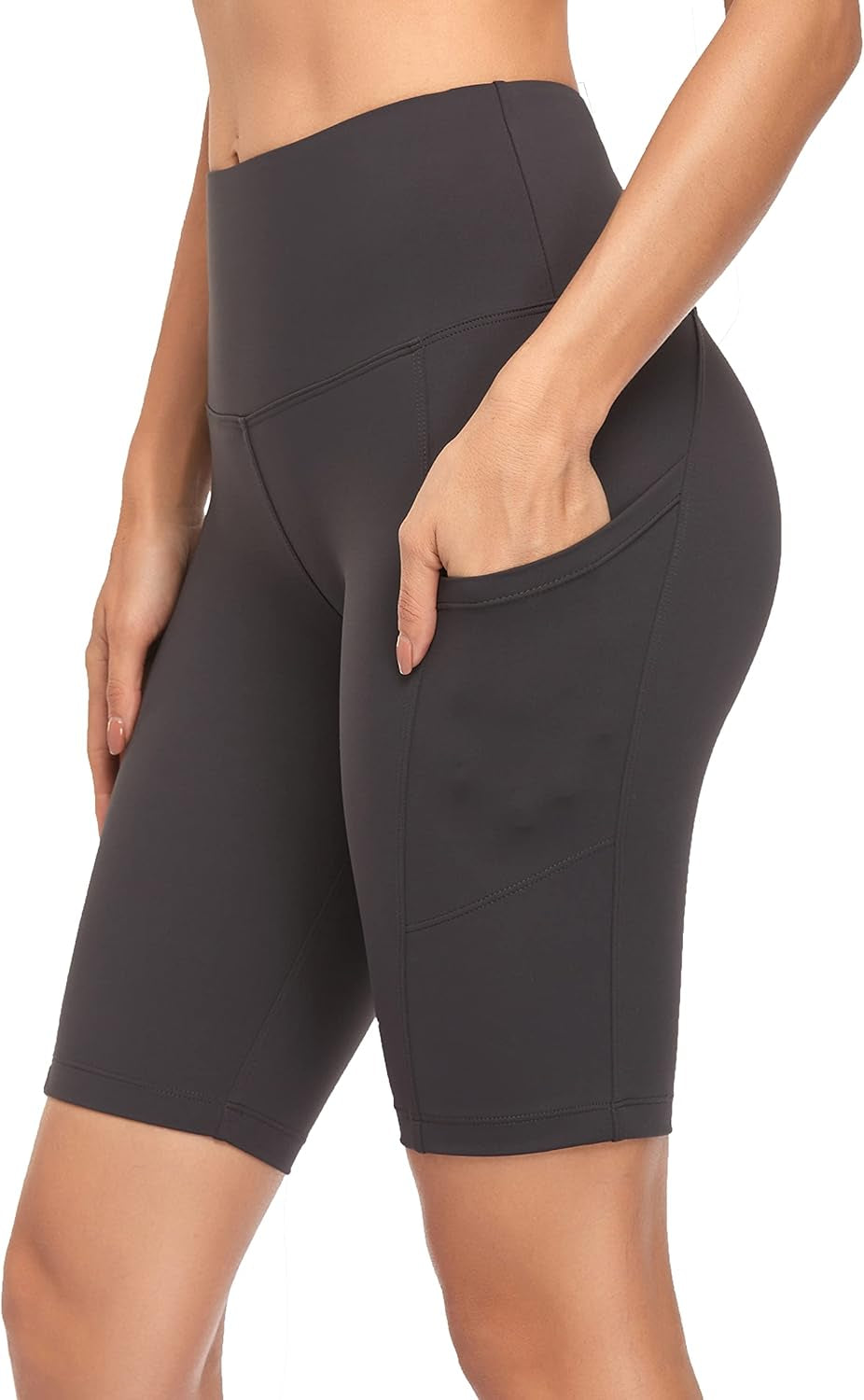 Women'S Short Yoga Side Pockets High Waist Workout Running Shorts