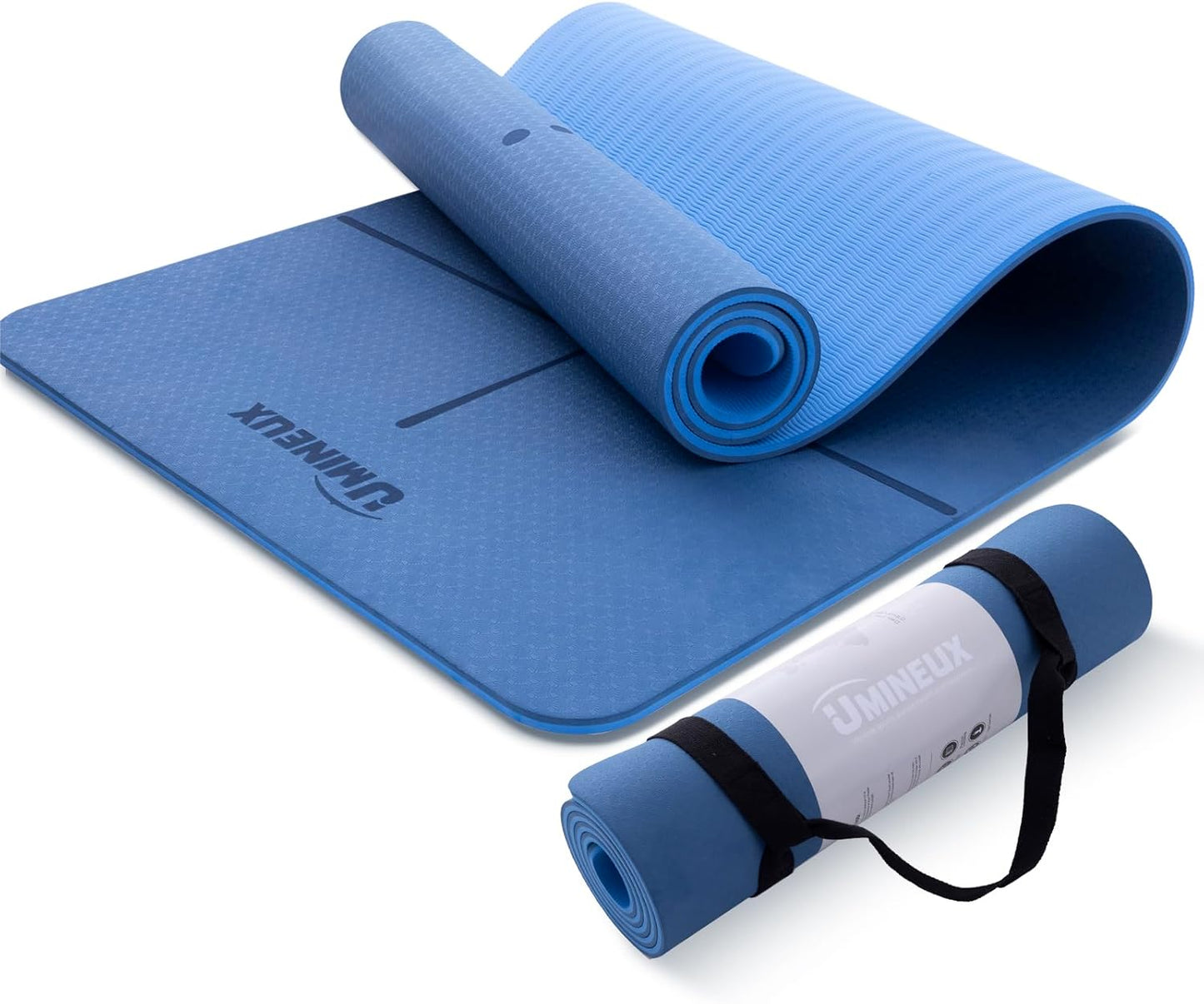 Yoga Mat Extra Thick 1/3'' & 2/5" Non Slip Yoga Mats for Women Eco Friendly TPE Fitness Exercise Mat with Carrying Sling & Storage Bag