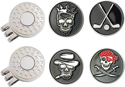 Golf Ball Markers with Hat Clips Value Sets for Men Women Golfer, Removable Attaches Easily to Golf Cap Premium Gifts