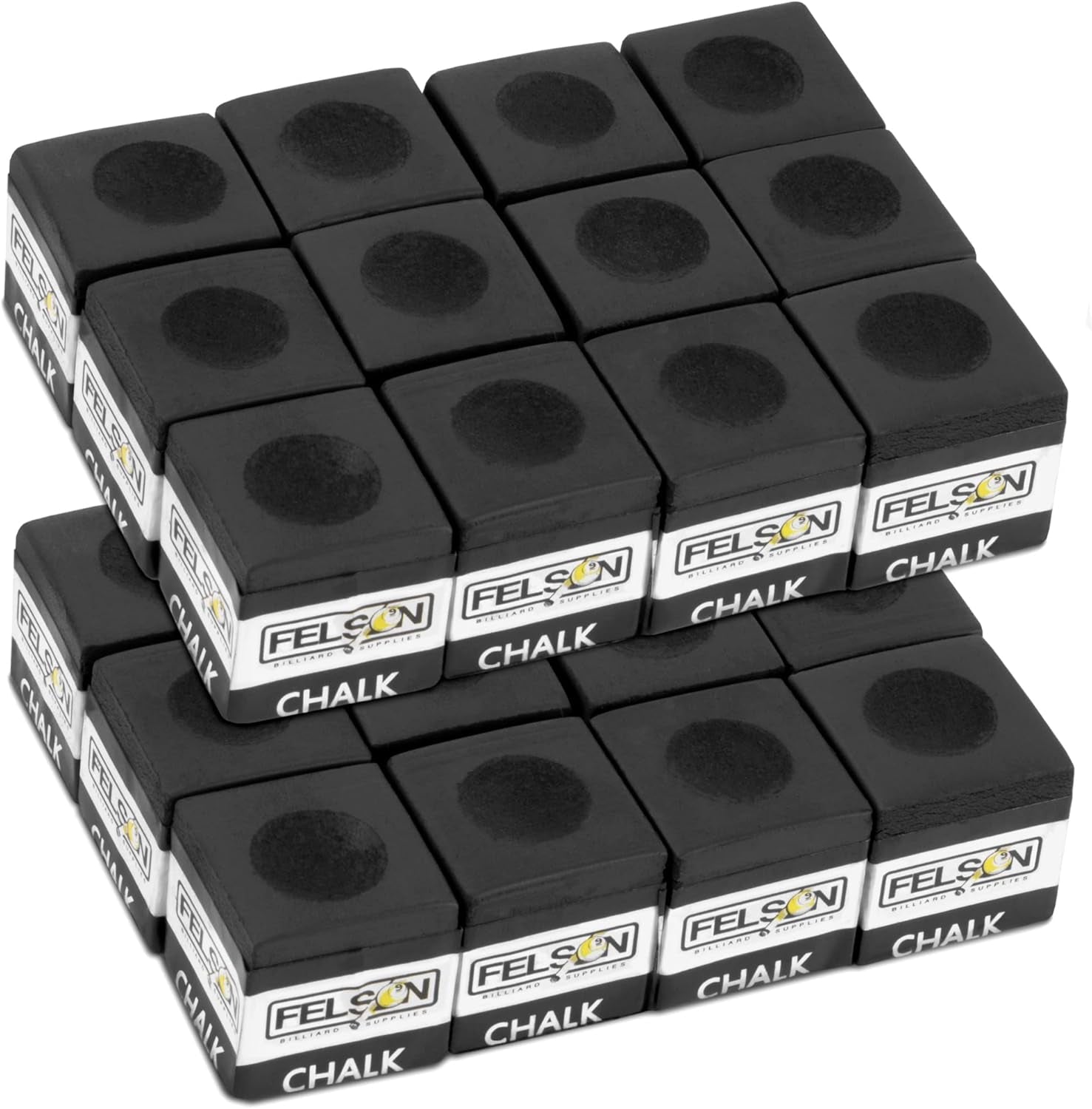 Felson Pool Chalk Cubes | Pool Table Accessories for Table Billiards | Pool Cue Chalk & Storage Box