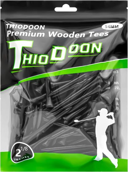 Golf Tees Professional Natural Wood Golf Tees Pack of 100, Golfing Tees Multiple Colors Size 3-1/4 Inch, 2-3/4 Inch or 2-1/8 Inch, Tall Golf Tees Bulk Reduce Side Spin and Friction