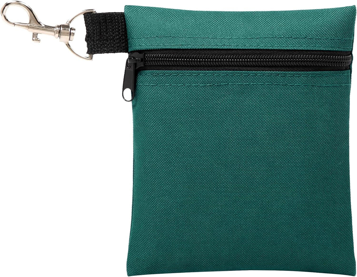 Golf Tee Pouch, 5.62 X 6.87 Inch Professional Zipper Golf Tee/Ball Pouch Bag with Metal Lobster Claw Clip