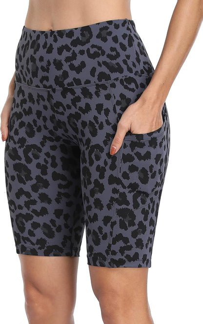Women'S Short Yoga Side Pockets High Waist Workout Running Shorts