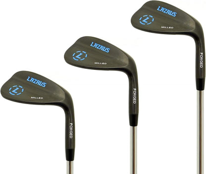 LAZRUS Premium Forged Golf Wedge Set for Men or Individual - 50 52 54 56 58 60 64 72 Degree Golf Wedges + Milled Face for More Spin - Great Golf Gift