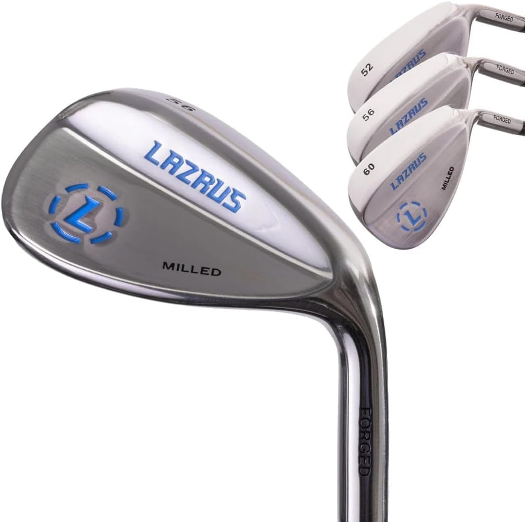 LAZRUS Premium Forged Golf Wedge Set for Men or Individual - 50 52 54 56 58 60 64 72 Degree Golf Wedges + Milled Face for More Spin - Great Golf Gift