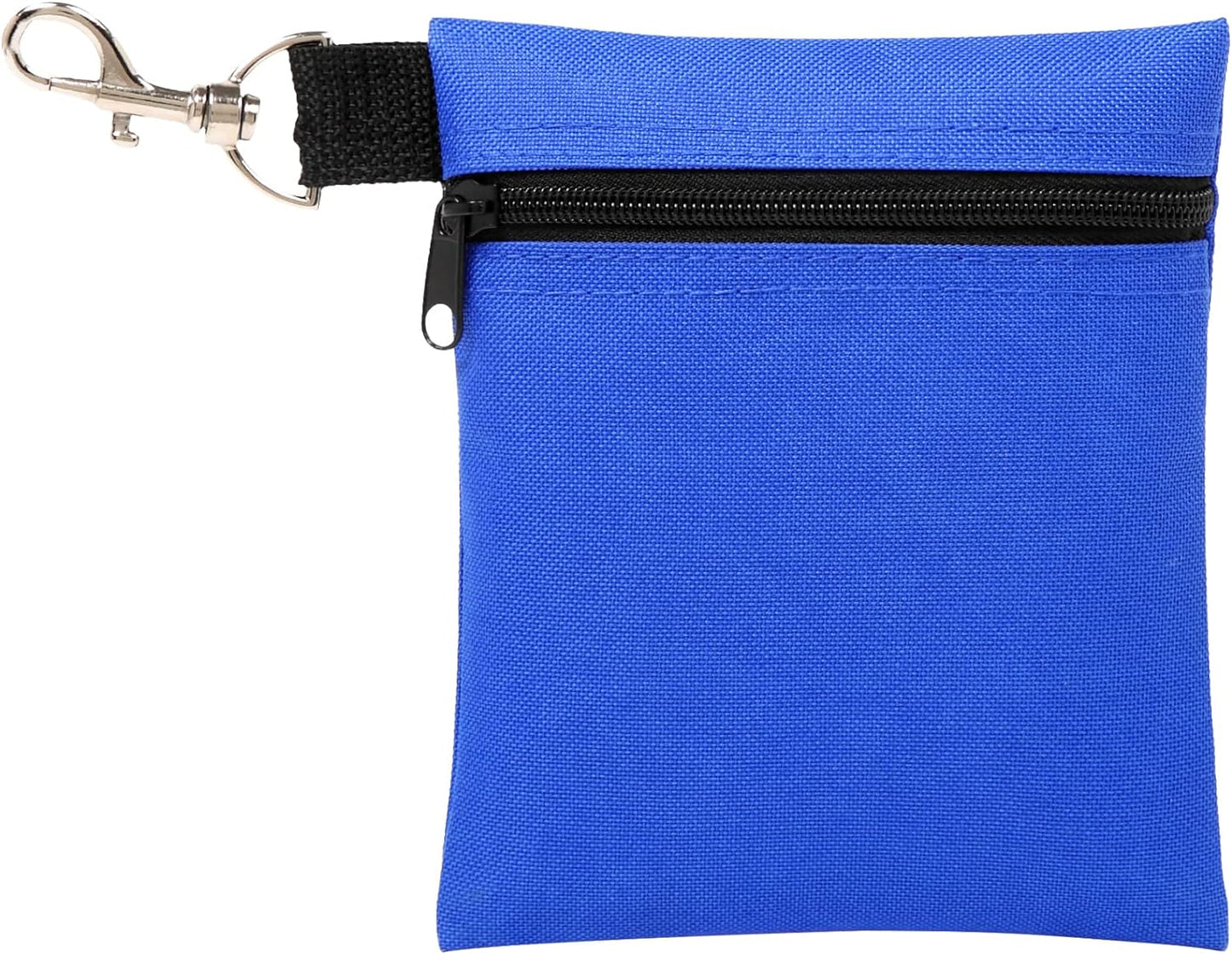 Golf Tee Pouch, 5.62 X 6.87 Inch Professional Zipper Golf Tee/Ball Pouch Bag with Metal Lobster Claw Clip