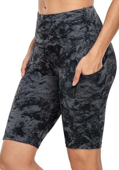 Women'S Short Yoga Side Pockets High Waist Workout Running Shorts