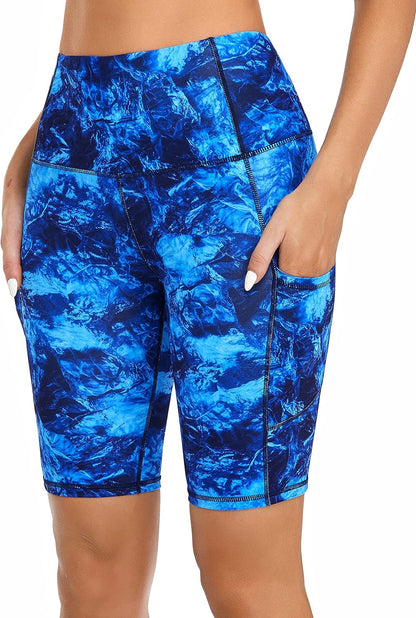 Women'S Short Yoga Side Pockets High Waist Workout Running Shorts